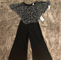 Style 3013919F MSK Multicolor Size 8 Sorority Formal Graduation Beaded Top Jumpsuit Dress on Queenly