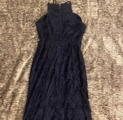 Trixxi Blue Size 10 Jersey Prom Semi Formal A-line Dress on Queenly