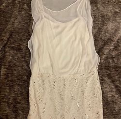 B. Darlin White Size 14 Bachelorette Bridal Shower 50 Off Sequined Cocktail Dress on Queenly
