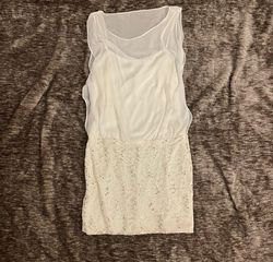 B. Darlin White Size 14 Swoop Homecoming Free Shipping Cocktail Dress on Queenly