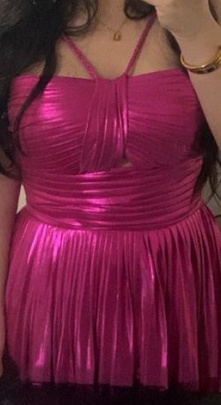 Sherri Hill Pink Size 10 Jersey Floor Length Shiny A-line Dress on Queenly