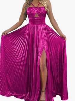 Sherri Hill Pink Size 10 Jersey Floor Length Shiny A-line Dress on Queenly