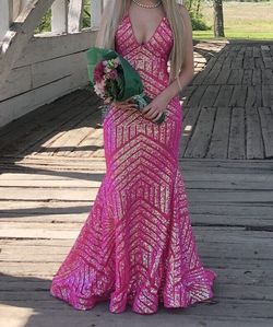 Style 59762 Jovani Pink Size 00 Medium Height Floor Length Mermaid Dress on Queenly