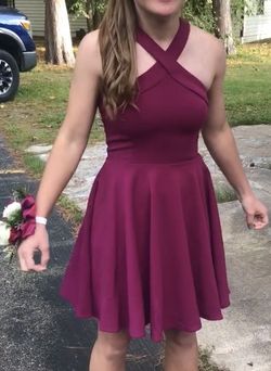 Lulus Pink Size 0 Prom Burgundy Cocktail Dress on Queenly