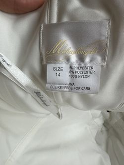 Michaelangelo White Size 14 Cotillion 50 Off Wedding Ball gown on Queenly