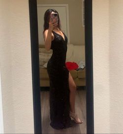 Fashion Nova Black Size 4 Short Height Jersey Mermaid Dress on Queenly