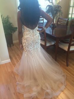 Jovani White Size 6 Strapless 50 Off Mermaid Dress on Queenly