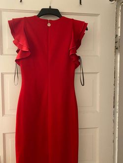 Tommy hilfiger Red Size 2 Mini Swoop Cocktail Dress on Queenly