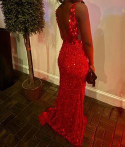 Style 1204 Aleta Red Size 4 Military Ball Straight Dress on Queenly