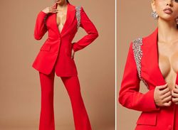 Fashion Nova Red Size 0 Pageant Floor Length Interview Jumpsuit Dress on Queenly