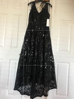 Calvin Klein Black Size 2 Floor Length Jersey Straight Dress on Queenly