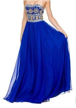 Nox Blue Size 8 Strapless Straight Dress on Queenly