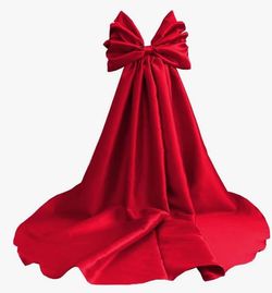 Red Size 8 Train Dress on Queenly
