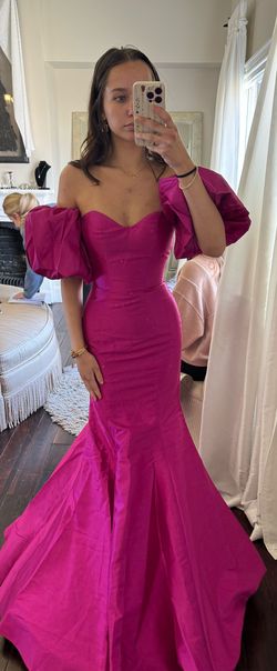 Style JVN22830A Jovani Pink Size 00 Prom Pageant Strapless Mermaid Dress on Queenly