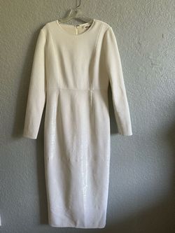 Diane Von Furstenberg White Size 10 Military A-line Dress on Queenly