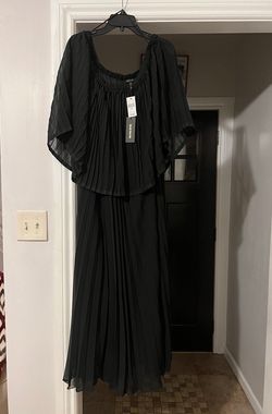Ellen Weaver Black Size 28 Floor Length A-line Dress on Queenly