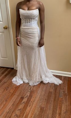 Sherri Hill White Size 2 Jersey Quinceanera Mermaid Dress on Queenly