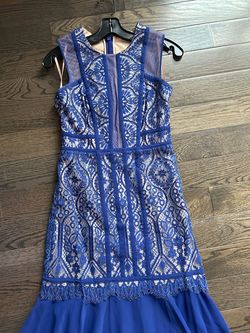 BCBG Blue Size 0 Floor Length Jersey 70 Off Straight Dress on Queenly