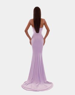 Style AD5212 Albina Dyla Purple Size 8 Train Dress on Queenly