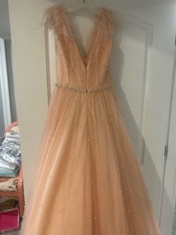 Sherri Hill Pink Size 8 Plunge 50 Off Ball gown on Queenly