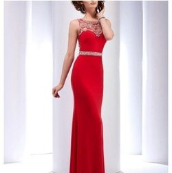 Clarisse Red Size 0 High Neck Cocktail Dress on Queenly