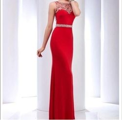 Clarisse Red Size 0 High Neck Cocktail Dress on Queenly