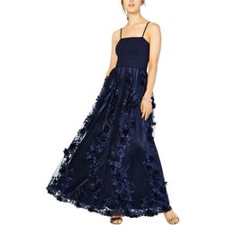 Trixxi Blue Size 16 Navy Shiny Ball gown on Queenly