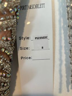 Style PS23502C Portia and Scarlett Silver Size 8 Plunge 70 Off Cocktail Dress on Queenly