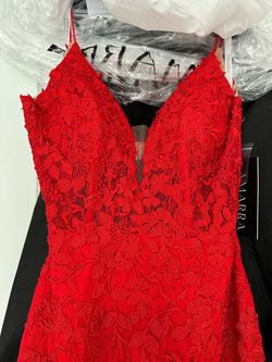 Amarra Red Size 8 Medium Height Prom Floor Length Mermaid Dress on Queenly
