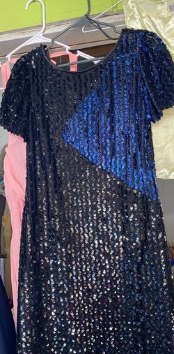 Prestige Black Size 12 Sequined Plus Size Cocktail Dress on Queenly