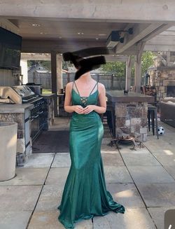 Lets Green Size 0 Prom Plunge Mermaid Dress on Queenly