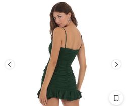 Lucy In The Sky Green Size 8 Prom Jersey Nightclub Spaghetti Strap Cocktail Dress on Queenly