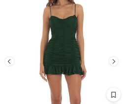 Lucy In The Sky Dark Green Size 8 Semi Formal Homecoming Cocktail Dress on Queenly