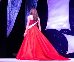 Style 55469 Sherri Hill Red Size 2 Jersey Tall Height Prom Pageant Ball gown on Queenly