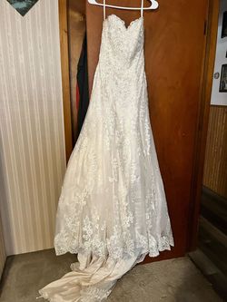 Style RN21360 Mori Lee Nude Size 12 Rn21360 Floor Length Plus Size A-line Dress on Queenly