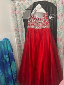 Tease  Red Size 18 Floor Length Plus Size Mini Ball gown on Queenly