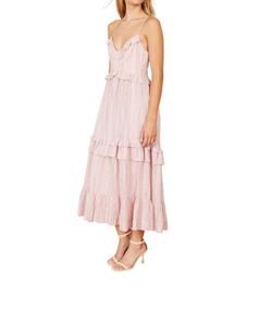 Style 1-1010944762-3236 CABALLERO Pink Size 4 Spaghetti Strap Free Shipping Tall Height Straight Dress on Queenly