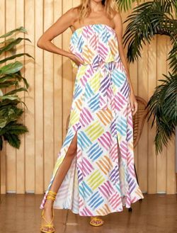 Style 1-1020000633-2901 ANDREE BY UNIT White Size 8 Free Shipping Tall Height Side slit Dress on Queenly