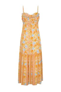 Style 1-1033607874-3775 SPELL Yellow Size 16 Tall Height Floor Length Straight Dress on Queenly
