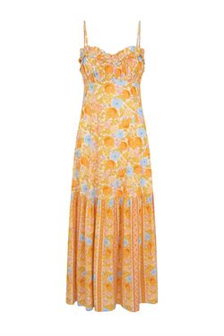 Style 1-1033607874-3775 SPELL Yellow Size 16 Floor Length Plus Size Straight Dress on Queenly