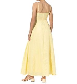 Style 1-1097455889-2901 LUSANA Yellow Size 8 Floor Length Free Shipping Straight Dress on Queenly