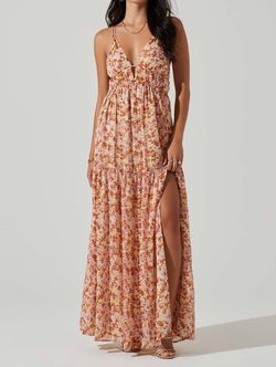 Style 1-1105726529-2696 ASTR Orange Size 12 Free Shipping Military Floral Straight Dress on Queenly