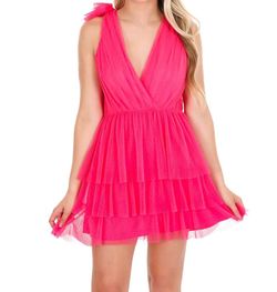 Style 1-116558921-2901 STORIA Pink Size 8 V Neck Free Shipping Cocktail Dress on Queenly