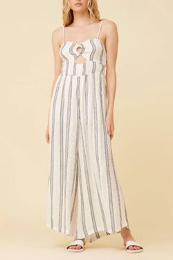 Style 1-1168451177-2901 SURF GYPSY White Size 8 Jewelled Tall Height Engagement Jumpsuit Dress on Queenly