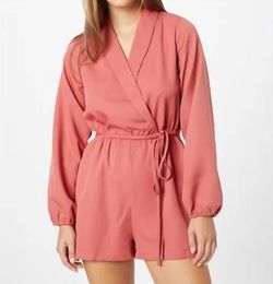 Style 1-1224330441-2791 Compania Fantastica Pink Size 12 Long Sleeve Mini Jumpsuit Dress on Queenly