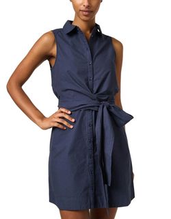 Style 1-1380586217-3414 APIECE APART Blue Size 4 High Neck Free Shipping Navy Cocktail Dress on Queenly