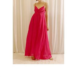 Style 1-1523668966-2696 STORIA Pink Size 12 Floor Length Polyester Plus Size A-line Dress on Queenly