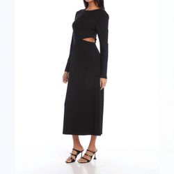 Style 1-1550728684-2901 Fifteen Twenty Black Size 8 Long Sleeve Tall Height Cocktail Dress on Queenly
