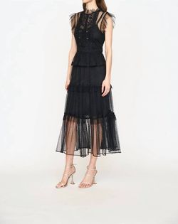 Style 1-1648389377-2168 CHRISTY LYNN Black Size 8 Ruffles Wednesday Cocktail Dress on Queenly