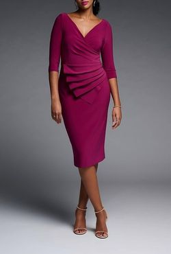 Style 1-1747585117-1901 Joseph Ribkoff Purple Size 6 Polyester Spandex Cocktail Dress on Queenly